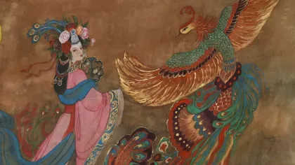 Empress Song Fujin — silk portrait by Xiang Li