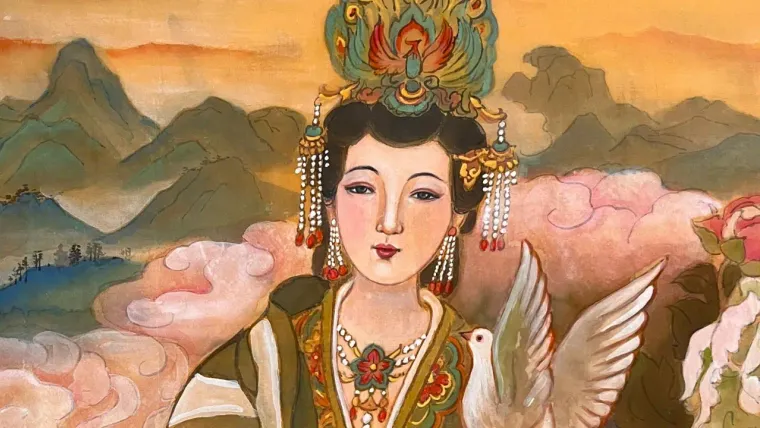 Empress Gao — silk portrait by Xiang Li