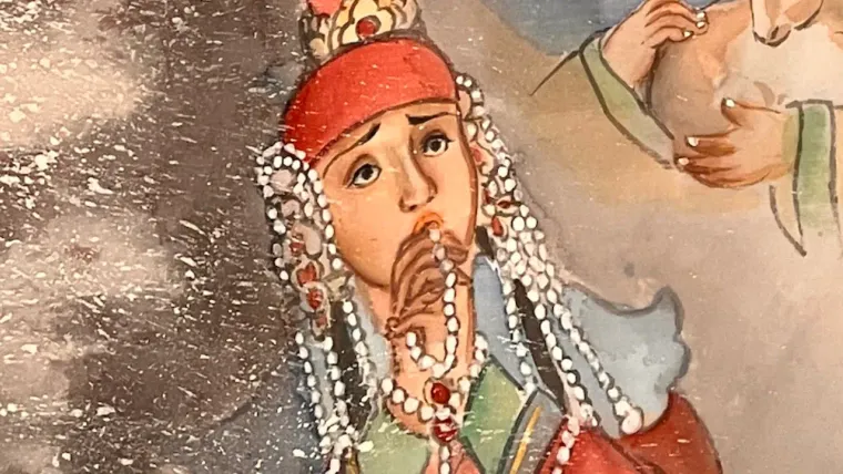 Budashiri — silk portrait by Xiang Li