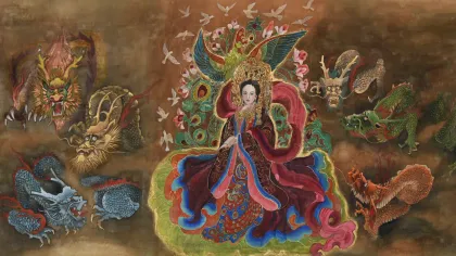 Chu Suanzi (Empress Kangxian) — silk portrait by Xiang Li