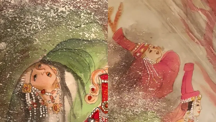 Danashri, Bayan Khutugh, Empress Gi — silk portrait by Xiang Li
