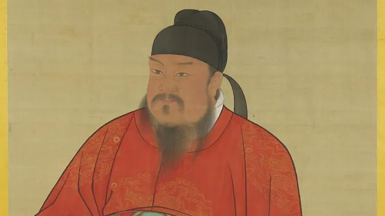 Emperor Gaozu of Tang — silk portrait by Xiang Li