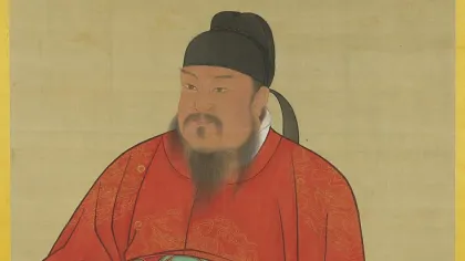 Emperor Gaozu of Tang — silk portrait by Xiang Li