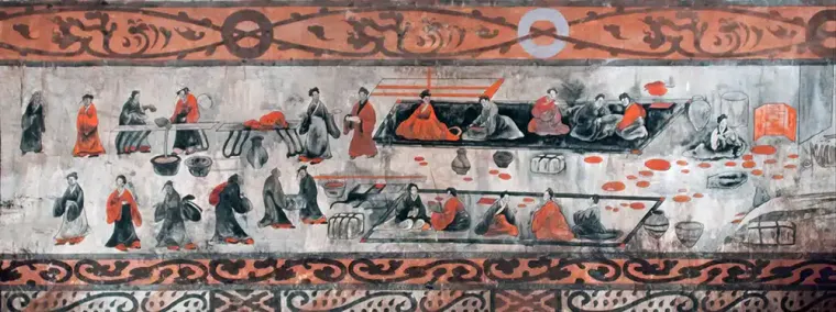 Emperor Huan of Han — silk portrait by Xiang Li