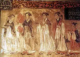 Emperor Ling of Han — silk portrait by Xiang Li