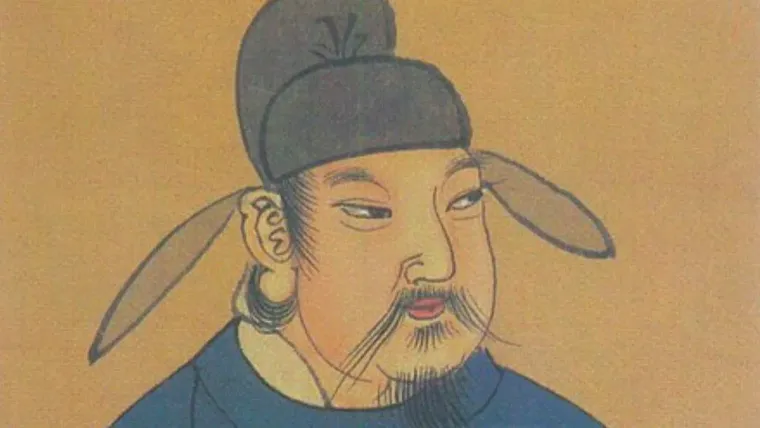 Emperor Xuanzong (Li Longji) — silk portrait by Xiang Li