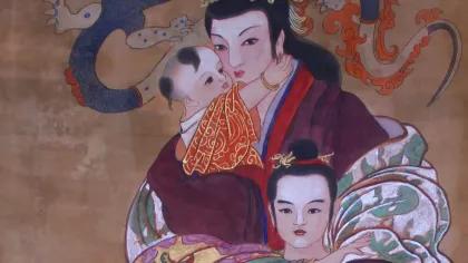 Empress Dou (Empress Xiaowen) — silk portrait by Xiang Li
