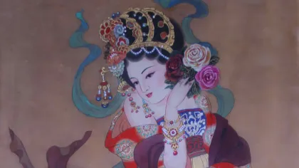 Empress Dowager Guo — silk portrait by Xiang Li