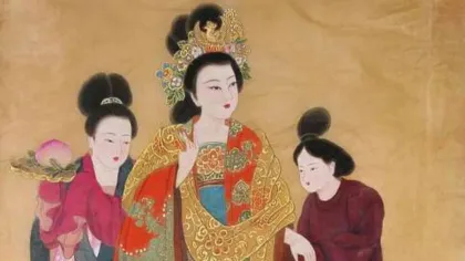 Empress Dowager Wang (Xianzong) — silk portrait by Xiang Li