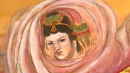 Empress Guo — silk portrait by Xiang Li