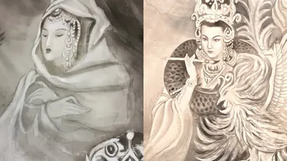 Empress Han, Empress Yang — silk portrait by Xiang Li