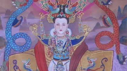 Empress Lü Zhi — silk portrait by Xiang Li