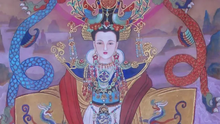 Empress Lü Zhi — silk portrait by Xiang Li