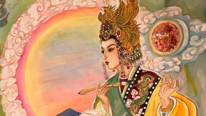 Empress Ma (Empress Xiaocigao) — silk portrait by Xiang Li