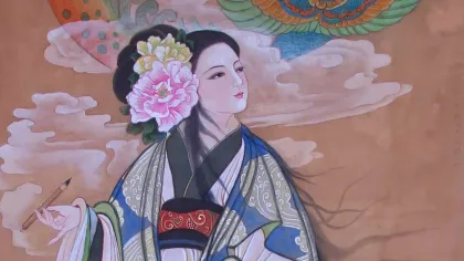 Empress Ma (Empress Mingde) — silk portrait by Xiang Li