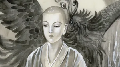 Empress Quan — silk portrait by Xiang Li