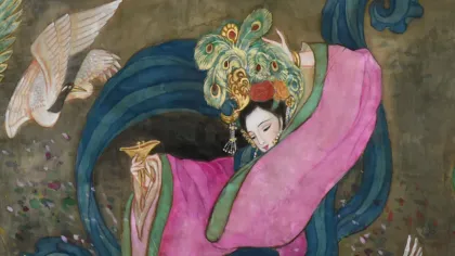 Empress Wang Fahui — silk portrait by Xiang Li