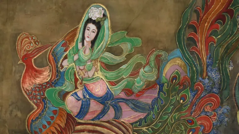 Empress Wang Muzhi — silk portrait by Xiang Li