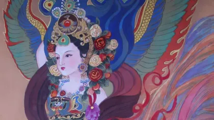 Empress Xiaoping (Empress Wang) — silk portrait by Xiang Li