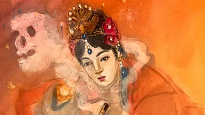 Empress Wanrong — silk portrait by Xiang Li