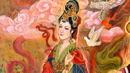 Empress Xiang — silk portrait by Xiang Li