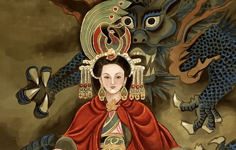 Empress Xiao — silk portrait by Xiang Li