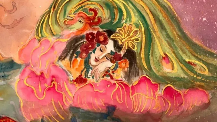 Empress Xiaochengren — silk portrait by Xiang Li