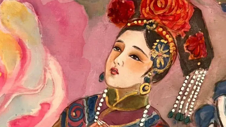 Empress Xiaohuizhang — silk portrait by Xiang Li