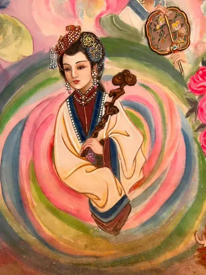 Empress Xiaojingxian — silk portrait by Xiang Li