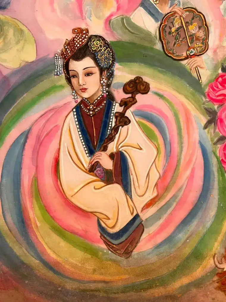 Empress Xiaojingxian — silk portrait by Xiang Li