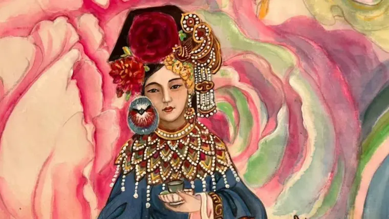 Empress Xiaoquancheng — silk portrait by Xiang Li