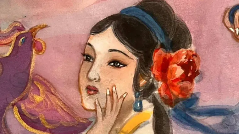 Empress Xiaoshencheng — silk portrait by Xiang Li