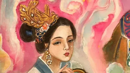 Empress Xiaoxianchun — silk portrait by Xiang Li