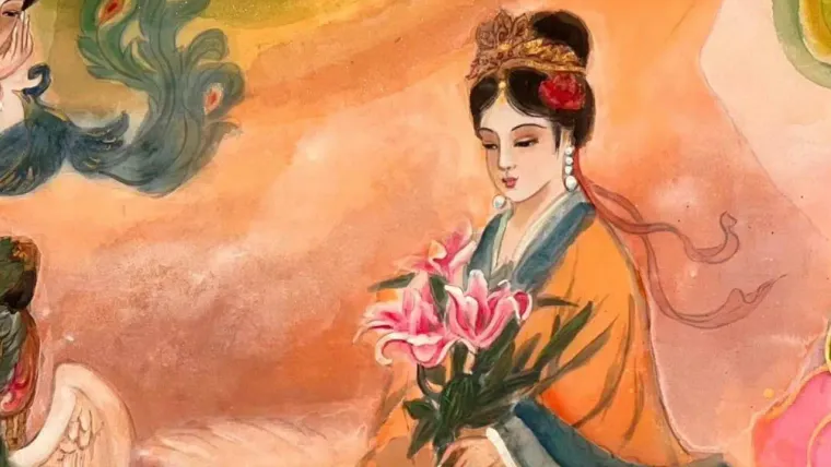 Empress Xiaozhaoren — silk portrait by Xiang Li
