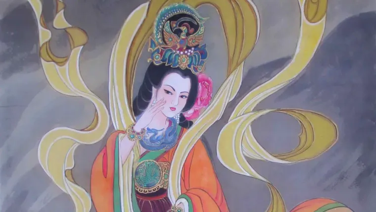 Empress Yan Ji (Empress Ansi) — silk portrait by Xiang Li