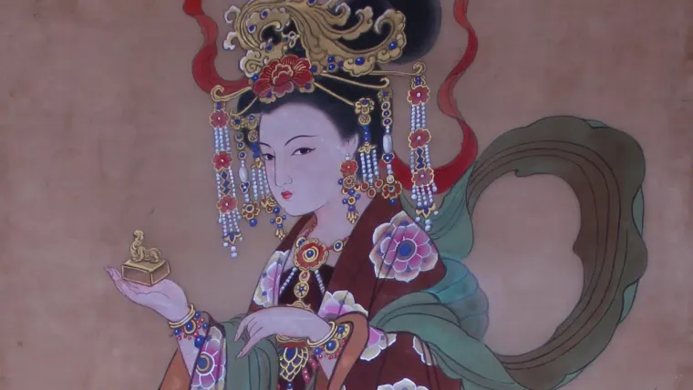 Empress Zhang — silk portrait by Xiang Li