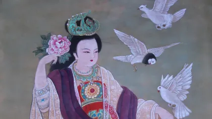Empress Zhangsun — silk portrait by Xiang Li