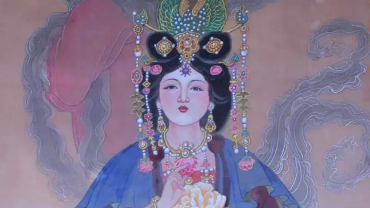 Empress Zhenyi and Empress Ruizhen — silk portrait by Xiang Li