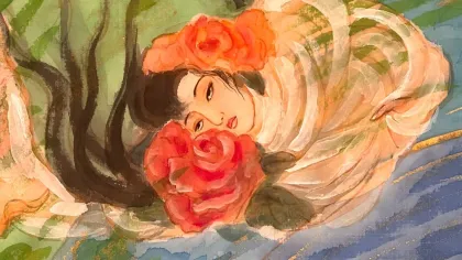 Empress Zhou — silk portrait by Xiang Li