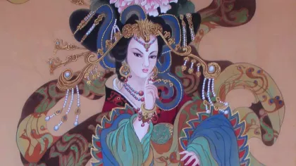Guo Nüwang – Empress Wende (Cao Wei) — silk portrait by Xiang Li
