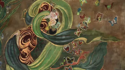 He Fani (Empress Muzhang) — silk portrait by Xiang Li