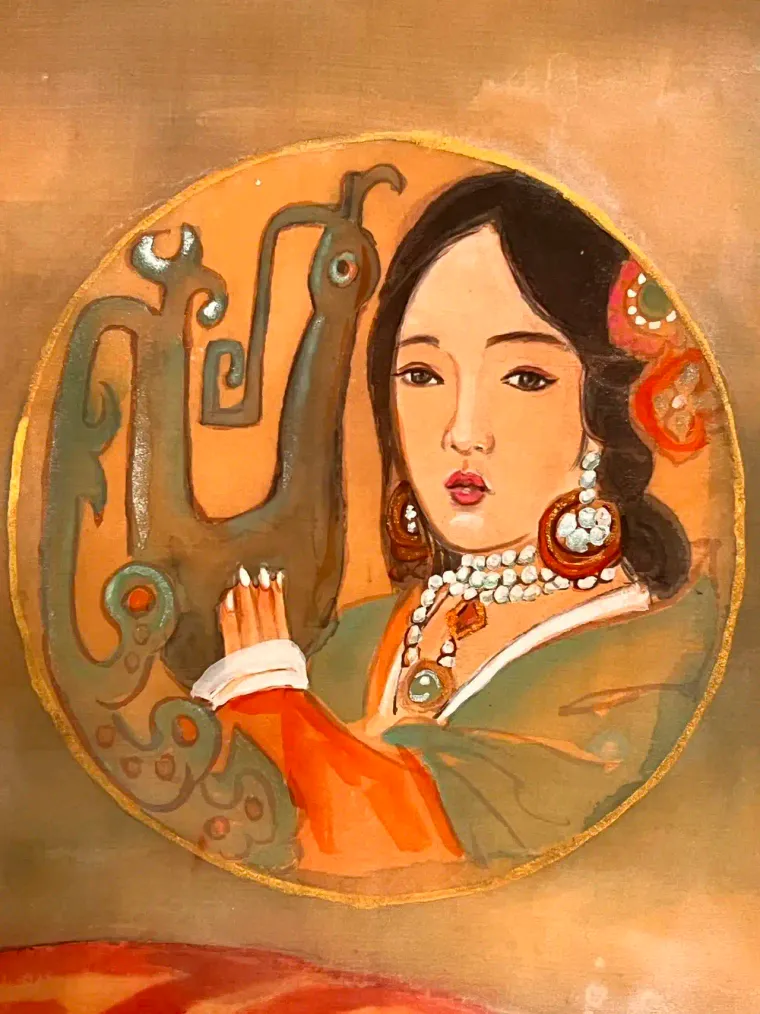 Jiang Jiankui — silk portrait by Xiang Li