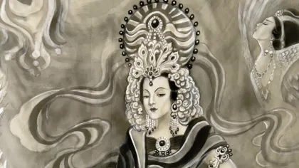 Li Fengxiang — silk portrait by Xiang Li