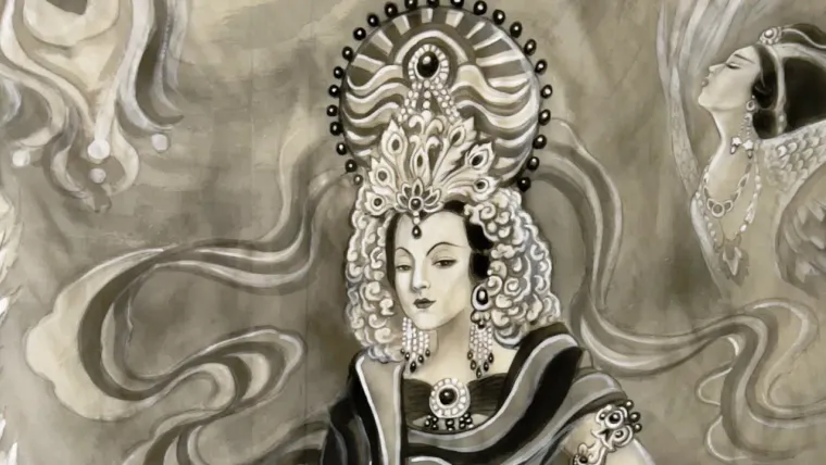 Li Fengxiang — silk portrait by Xiang Li