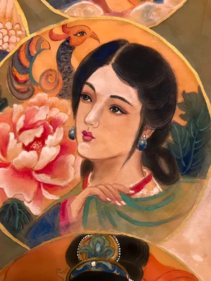 Liu Huiduan — silk portrait by Xiang Li