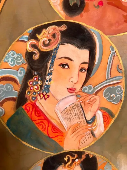 Liu Jingyan — silk portrait by Xiang Li