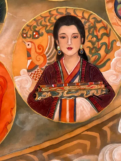 Liu Zhirong — silk portrait by Xiang Li