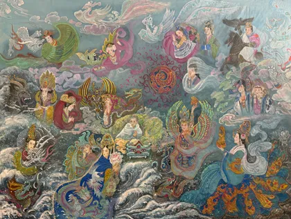 Northern Dynasties (Wei)Chinese Empresses — silk portrait by Xiang Li