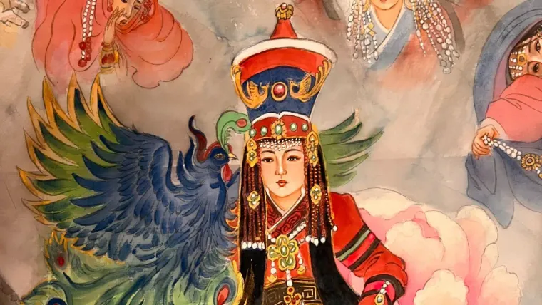 Radnashiri — silk portrait by Xiang Li