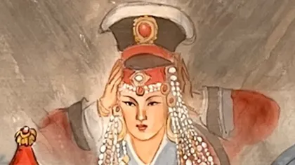 Sugabala — silk portrait by Xiang Li